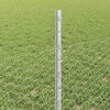 vidaXL Zaun mit Pfosten Silber 0,5 x 25 m Stahl