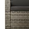 vidaXL 5-tlg. Garten-Lounge-Set mit Kissen Grau Poly Rattan
