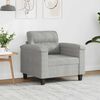 vidaXL Sessel Hellgrau 60 cm Mikrofasergewebe
