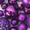 vidaXL 111-tlg. Weihnachtskugel-Set Lila Polystyrol