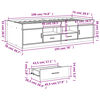 vidaXL Tagesbett mit Schubladen ohne Matratze Grau Sonoma 75x190 cm