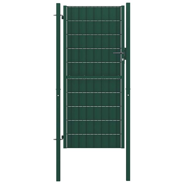 vidaXL Zauntor aus PVC und Stahl 100 x 204 cm Gr&uuml;n