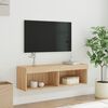 vidaXL TV-Schrank mit LED-Leuchten Sonoma-Eiche 100x30x30 cm