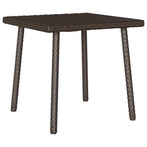 vidaXL Garten-Couchtisch Rechteckig Braun 40x40x37 cm Poly Rattan