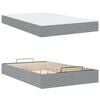 vidaXL Bettgestell mit Matratze mit Matratze 2 pcs Hellgrau Stoff