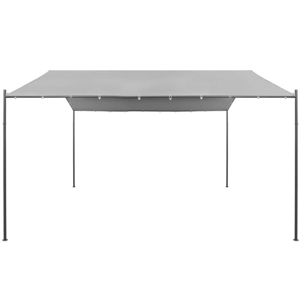 vidaXL Gartenpavillon Stahl 400 x 400 x 260 cm Anthrazit