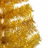 vidaXL K&uuml;nstlicher Weihnachtsbaum Beleuchtung & Kugeln Gold 150 cm PET