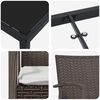 vidaXL Garten Essgruppe 7 pcs Braun und Schwarz PE-Rattan