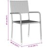 vidaXL Garten Essgruppe mit Kissen 5 pcs Grau Poly-Rattan