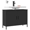 vidaXL Waschbeckenunterschrank Schwarz 80x30x60 cm Holzwerkstoff