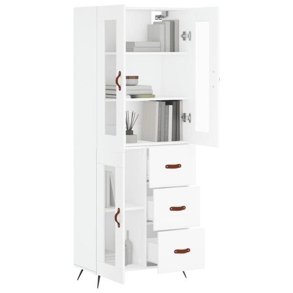 vidaXL Highboard Wei&szlig; 69,5x34x180 cm Holzwerkstoff