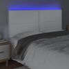 vidaXL LED Kopfteil Wei&szlig; 160x5x118/128 cm Kunstleder