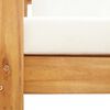 vidaXL Gartensofa mit Kissen 140 cm Akazien Massivholz Cremeweiß