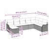 vidaXL Garten-Sofa-Set mit Kissen 8 pcs Schwarz Poly Rattan