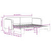 vidaXL Tagesbett Ausziehbar Creme 90x200 cm Stoff