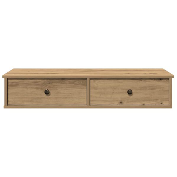 vidaXL Wandregal mit Schubladen Artisan-Eiche 100x37,5x19 cm