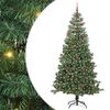 vidaXL Weihnachtsbaum mit 300 LEDs mit St&auml;nder Gr&uuml;n 240 cm PVC