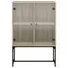 vidaXL Beistellschrank mit Glast&uuml;ren Sonoma-Eiche 69x37x100 cm