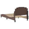 vidaXL Bettgestell "Viana" mit LED ohne Matratze Braun 100x200 cm