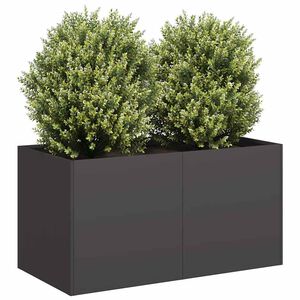 vidaXL Pflanzk&uuml;bel Schwarz 80x40x40 cm Kaltgewalzter Stahl