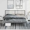 vidaXL Bettgestell mit Kopfteil Metall Schwarz 183x213 cm