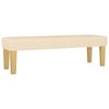 vidaXL Boxspringbett mit Matratze Creme 180x200 cm Stoff