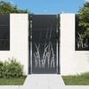 vidaXL Gartentor Anthrazit 100x175 cm Stahl Gras-Design