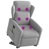 vidaXL Massagesessel mit Aufstehhilfe Wolkengrau Stoff