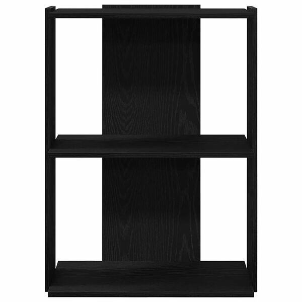 vidaXL B&uuml;cherregal 3 B&ouml;den Schwarz 60x30x80 cm Holzwerkstoff