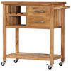 vidaXL Servierwagen 80x45x91 cm Massivholz Akazie