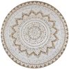 vidaXL Teppich Jute Geflochten Bedruckt 90 cm Rund