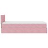 vidaXL Ottoman-Bett mit Matratze & LEDs Rosa 90x200 cm Samt