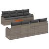 vidaXL Garten-Sofa-Set 9 pcs Grau Poly Rattan