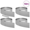 vidaXL Raseneinfassung 4 pcs Silber 450 x 0,05 x 15 cm
