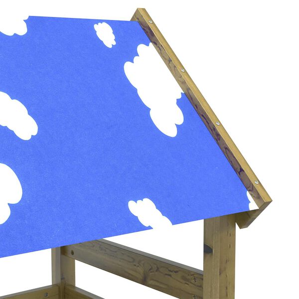 vidaXL Spielturm Braun Massives impr&auml;gniertes Holz