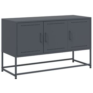 vidaXL TV-Schrank Anthrazit 100,5x39x60,5 cm Stahl