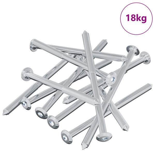 vidaXL Schraube 1000 pcs Silber M6 x 100 mm Stahl