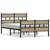 vidaXL Metallbett ohne Matratze Sonoma-Eiche 120x190 cm