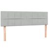 vidaXL Boxspringbett mit Matratze Hellgrau 140x210 cm Samt