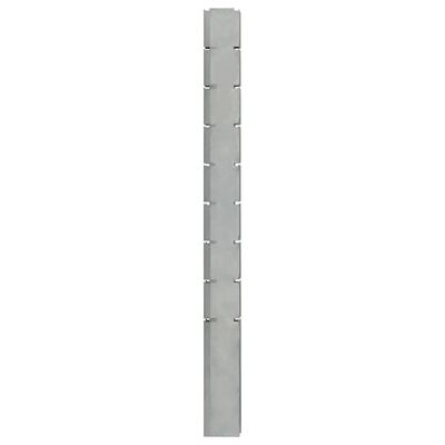 vidaXL Pfosten für Gabionenzaun Silbern 220 cm Verzinkter Stahl