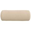 vidaXL Bolsterkissen 2 St&uuml;ck Creme &Oslash; 25 x 70 cm Mikrofaserstoff