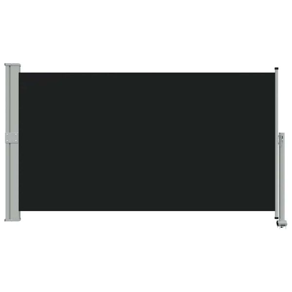 vidaXL Ausziehbare Seitenmarkise 140x300 cm Schwarz