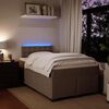 vidaXL Boxspringbett mit Matratze Hellgrau 120x200 cm Samt