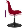 vidaXL Esszimmerst&uuml;hle 6 Stk. Drehbar Rot Samt