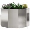 vidaXL Pflanzk&uuml;bel Silber 60 x 60 x 35 cm Edelstahl
