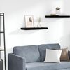 vidaXL Schweberegal Hochglanz-Schwarz 60x23,5x3,8 cm MDF