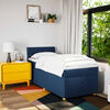 vidaXL Boxspringbett mit Matratze Blau 100x200 cm Stoff