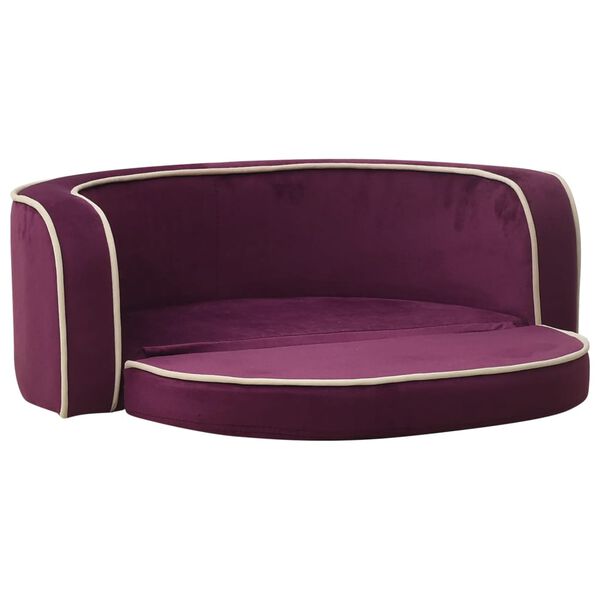 vidaXL Hundesofa Klappbar Burgunderrot 73x67x26 cm Pl&uuml;sch Waschbar