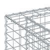 vidaXL Gabionen Hochbeet Silber 170 x 50 x 80 cm Verzinkter Stahl