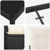 vidaXL Garten Essgruppe mit Kissen 9 pcs Schwarz Poly Rattan